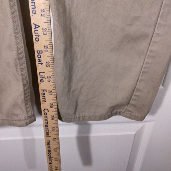Levi's 505 jeans mens 38x32 khaki tan straight leg vintage white tab replica - Picture 7 of 10